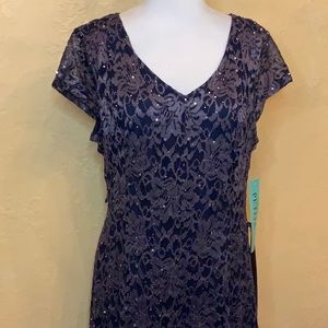 Eggplant lacey with mirrored sequins